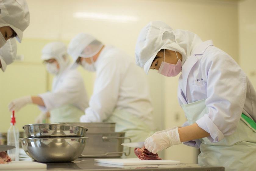 食品製造実習の様子